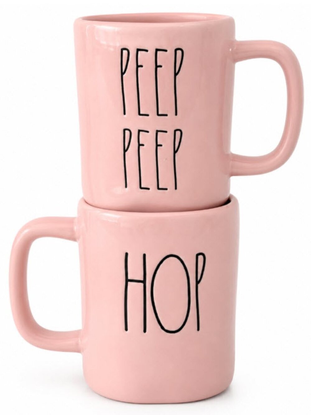 Rae Dunn Pink Mugs 2 Set